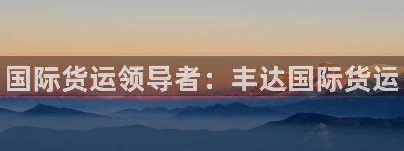 尊龙网站登录：国际货运领导者：丰达国际货运