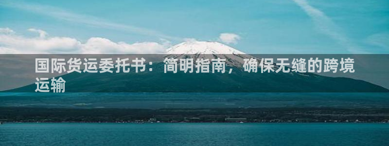 尊龙凯时出款：国际货运委托书：简明指南，确保无缝的跨境
